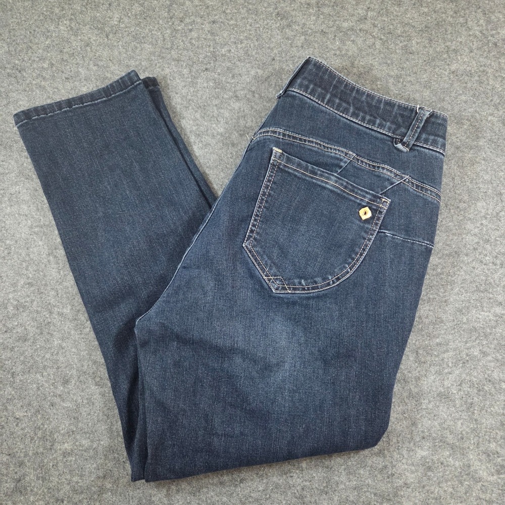 Democracy Ab Solution Jeans Womens 14W Dark Wash Straight Leg Tummy Control